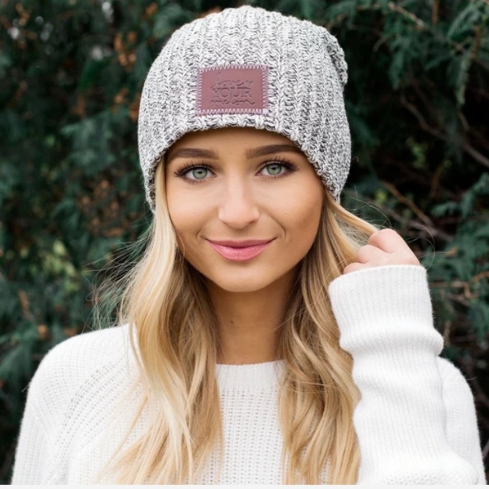 Love Your Melon Black Speckled Beanie